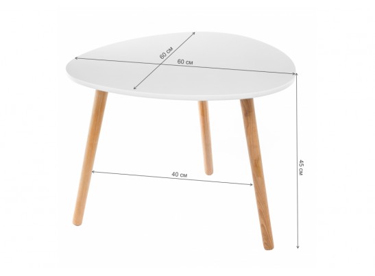 Журнальный столик Hofer белый в Каменске-Уральском