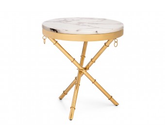 Журнальный столик Monika 50х55 marble / gold