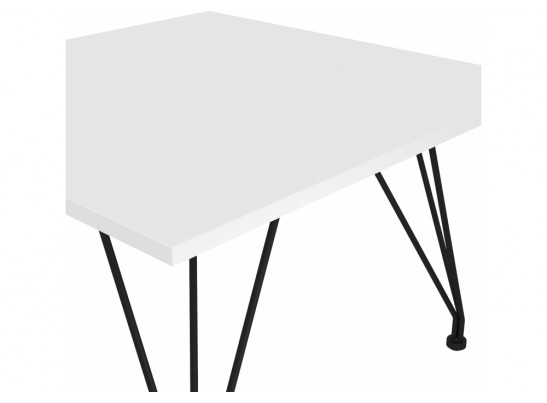 Журнальный столик Sheffilton SHT-TU29/H36/ЛДСП 60/60 белый / черный муар в Каменске-Уральском