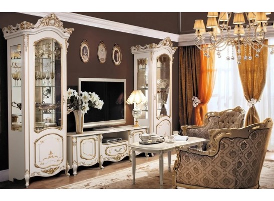 Тумба ТВ Элиза 7 (бежевый/темный орех)