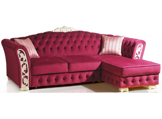 Диван двухместный "ТУРИН" с оттоманкой