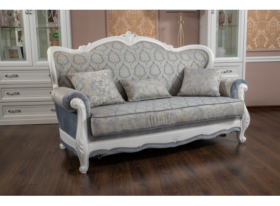 Диван Мишель трехместный, белый матовый