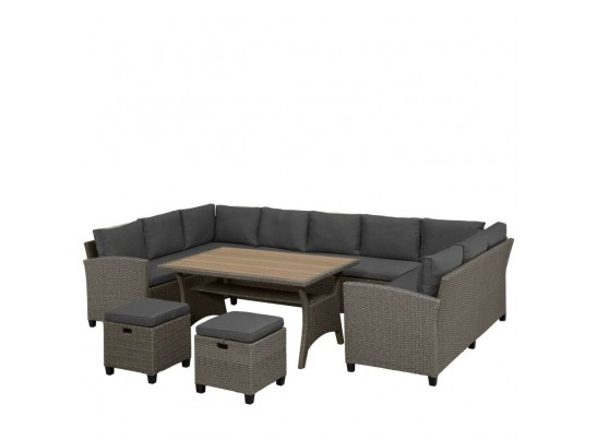 Комплект плетеной мебели AFM-370A Dark Grey в Каменске-Уральском