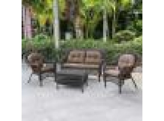 Плетеный комплект для отдыха LV-520BB Вrown/Beige