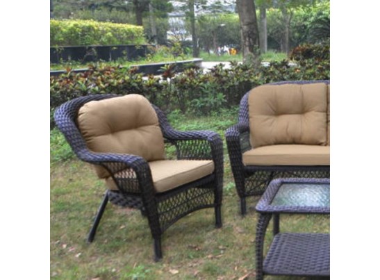 Плетеный комплект для отдыха LV-520BB Вrown/Beige