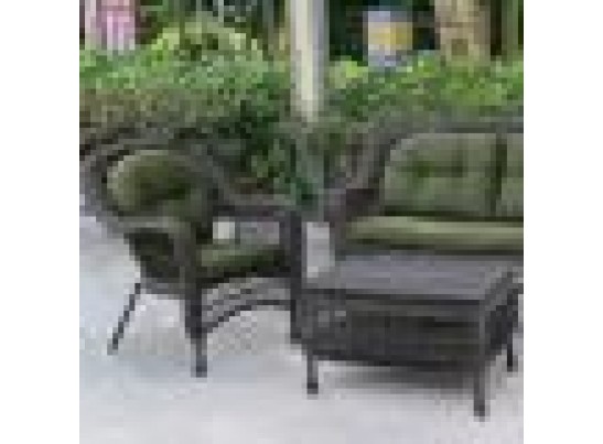 Плетеный комплект для отдыха LV-520BG Brown/Green