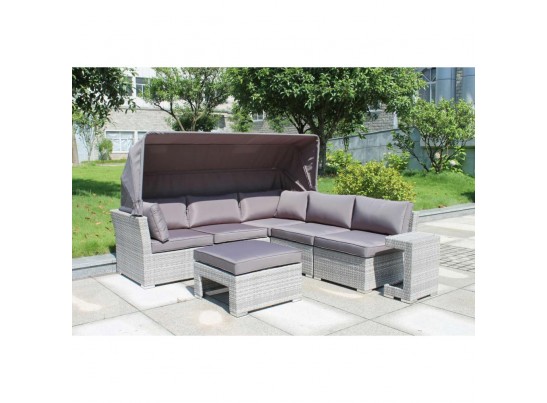 Диван-трансформер из искусственного ротанга AFM-320G Grey