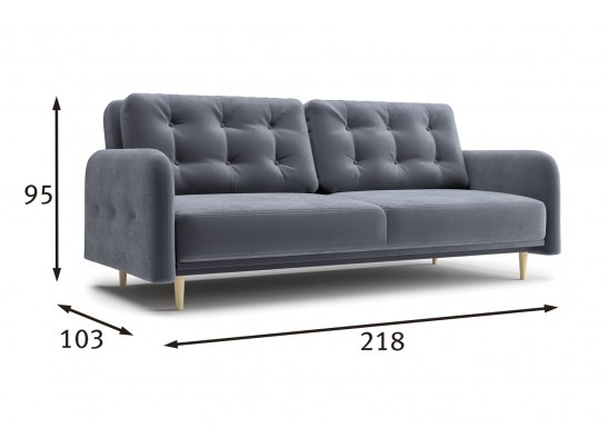 Диван-кровать Вейт тёмно-серый