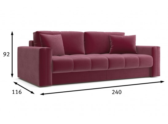 Диван-кровать Кастел Бордовый