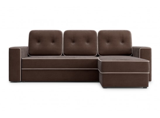 Угловой диван-кровать Астон, Коричневый