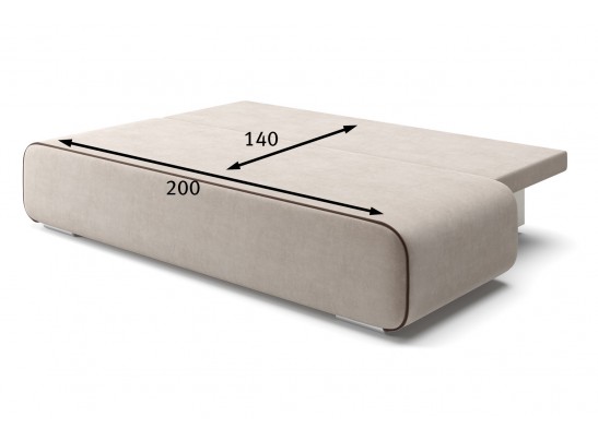Диван прямой Уно, Бежевый