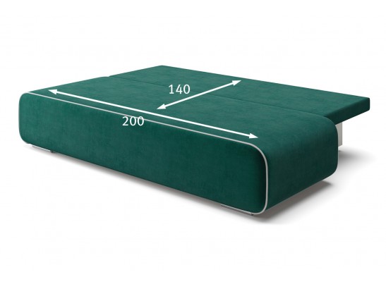 Диван прямой Уно, Изумрудный