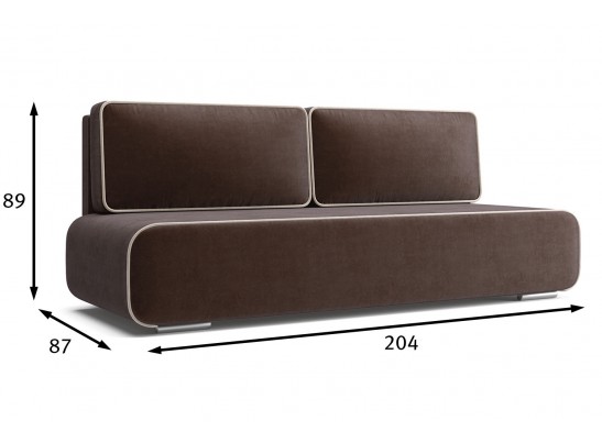 Диван прямой Уно, Коричневый