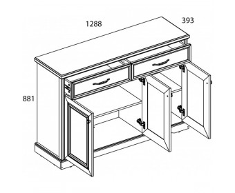 Тумба 3D2S TOSCANA NEW