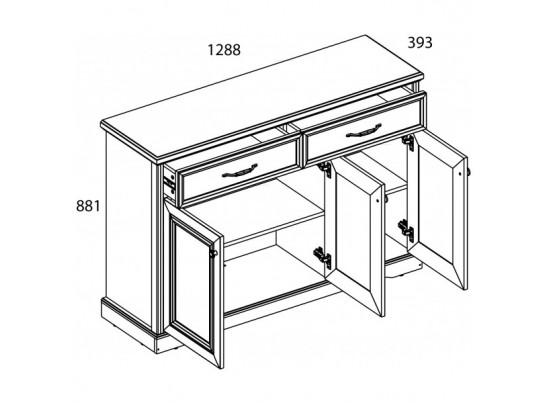 Тумба 3D2S TOSCANA NEW