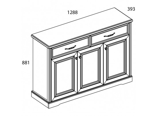 Тумба 3D2S TOSCANA NEW