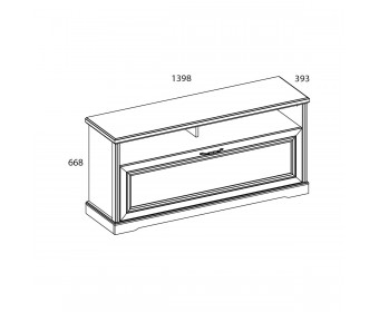 Тумба RTV 1D2N TOSCANA NEW