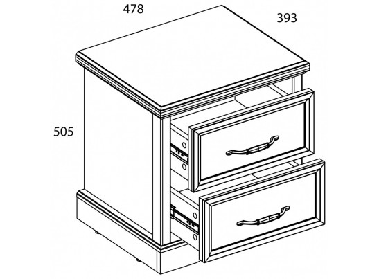 Тумба прикроватная 2S TOSCANA NEW