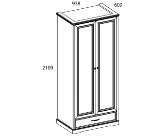 Шкаф 2DG1S TOSCANA NEW