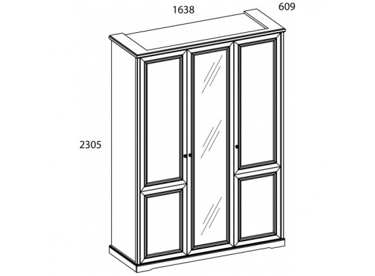 Шкаф 3DG Z TOSCANA NEW