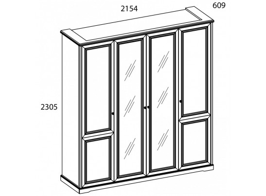 Шкаф 4DG Z TOSCANA NEW