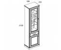 Шкаф с витриной 1V1D1S TOSCANA в Каменске-Уральском