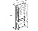 Шкаф с витриной 2V2D1S TOSCANA в Каменске-Уральском