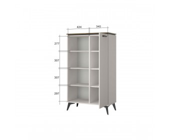 VINATI, Шкаф открытый 1D P. Цвет ПЕРСИДСКИЙ ЖЕМЧУГ/ АМАРОК