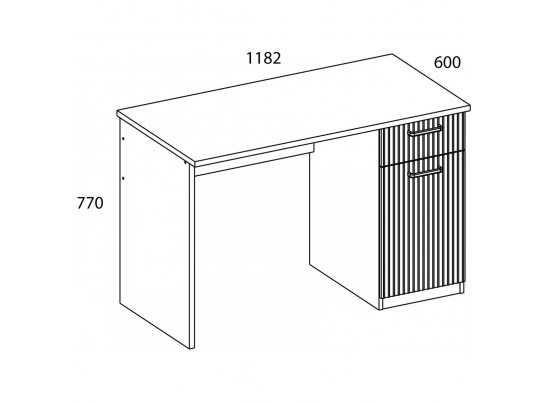 VINATI, Стол письменный 1D1S. Цвет ПЕРСИДСКИЙ ЖЕМЧУГ/ АМАРОК