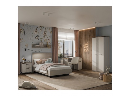 VINATI, Стол письменный 1D1S. Цвет ПЕРСИДСКИЙ ЖЕМЧУГ/ АМАРОК