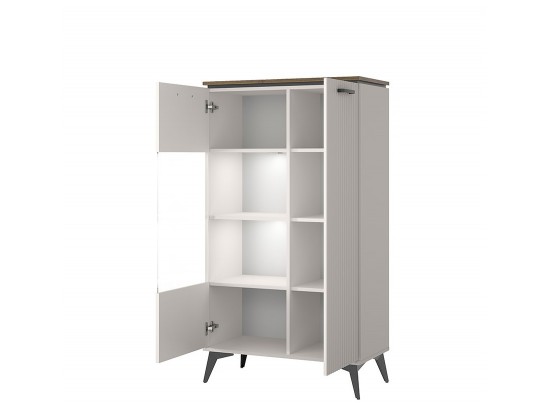 VINATI, Шкаф с витриной 1V1D P. Цвет ПЕРСИДСКИЙ ЖЕМЧУГ/ АМАРОК