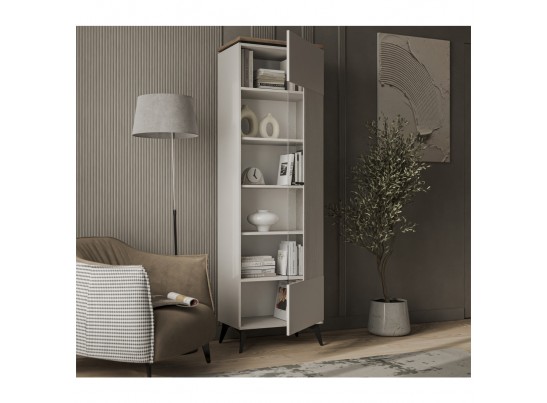 VINATI, Шкаф с витриной 1V. Цвет ПЕРСИДСКИЙ ЖЕМЧУГ/ АМАРОК