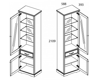 Гостиная TOSCANA Вариант 1 (2+тв+1) ПЕРСИДСКИЙ ЖЕМЧУГ/КАНЬОН