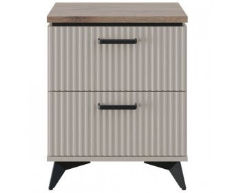 VINATI, Тумба прикроватная 2S. Цвет ПЕРСИДСКИЙ ЖЕМЧУГ/ АМАРОК