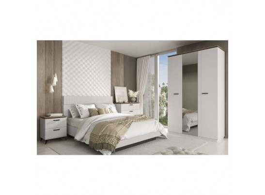 VINATI, Тумба прикроватная 2S. Цвет ПЕРСИДСКИЙ ЖЕМЧУГ/ АМАРОК