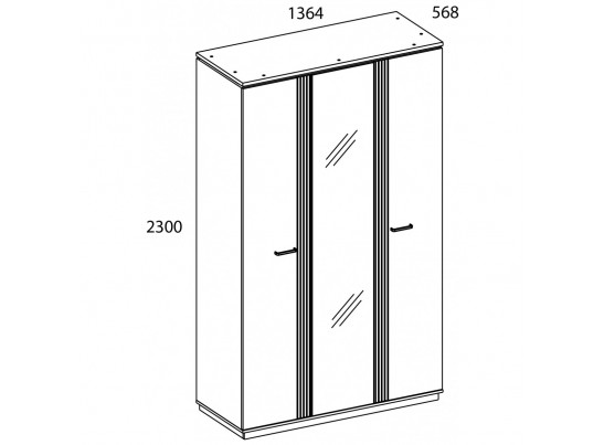 VINATI, Шкаф 3DG Z. Цвет ПЕРСИДСКИЙ ЖЕМЧУГ/ АМАРОК