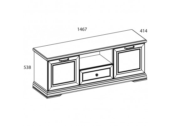 SEVILLA, Тумба RTV 2D1SN. Цвет БЕЛЫЙ