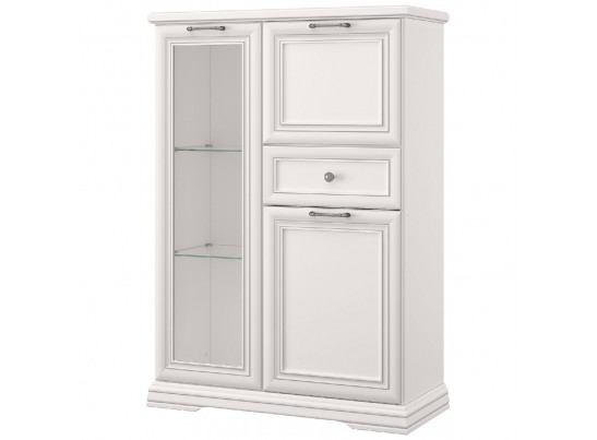 SEVILLA, Шкаф с витриной 1V2D1S. Цвет БЕЛЫЙ