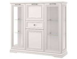 SEVILLA, Шкаф с витриной 2V2D1S. Цвет БЕЛЫЙ