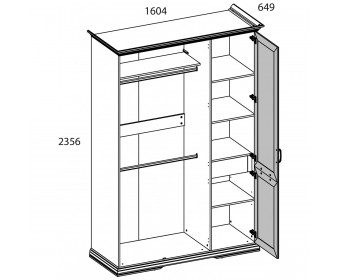 SEVILLA, Корпус шкафа 3DG. Цвет БЕЛЫЙ