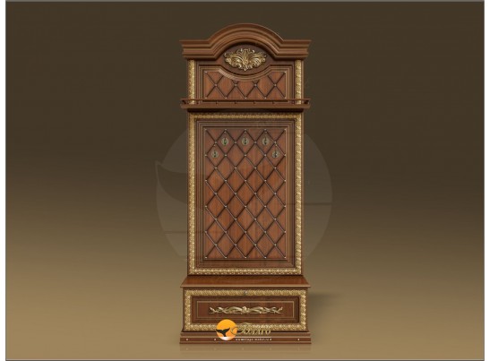 Прихожая Б11.2-1 (декор "ПАВЛИН") Орех/патина золото в Каменске-Уральском