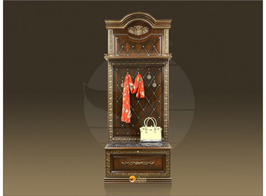 Прихожая Б11.2-1 (декор "ПАВЛИН") Орех/патина золото в Каменске-Уральском