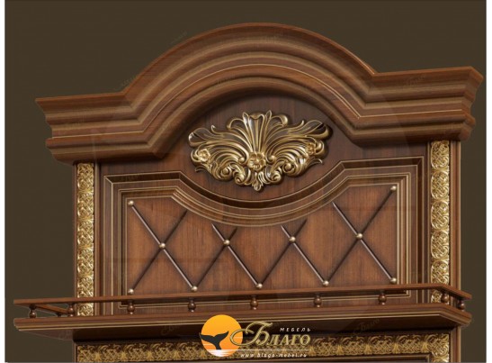 Прихожая Б11.2-1 (декор "ПАВЛИН") Орех/патина золото в Каменске-Уральском