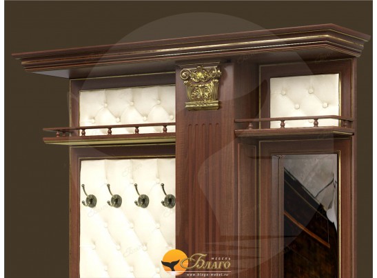 Прихожая Б11.3-2 (каретная стяжка)Орех/патина золото в Каменске-Уральском