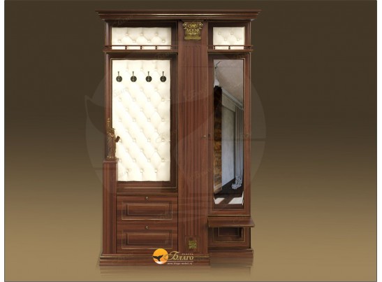 Прихожая Б11.3-2 (каретная стяжка)Орех/патина золото в Каменске-Уральском