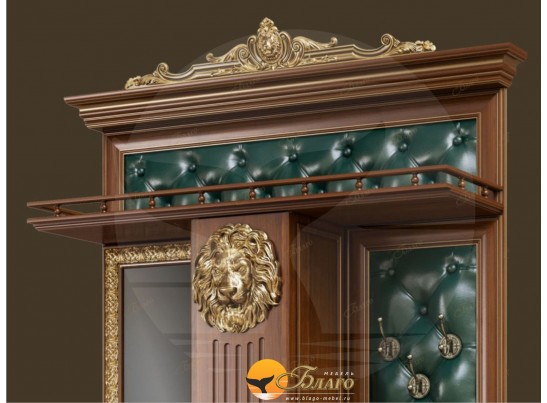 Прихожая Б11.4-3 Орех/патина золото/изумруд в Каменске-Уральском