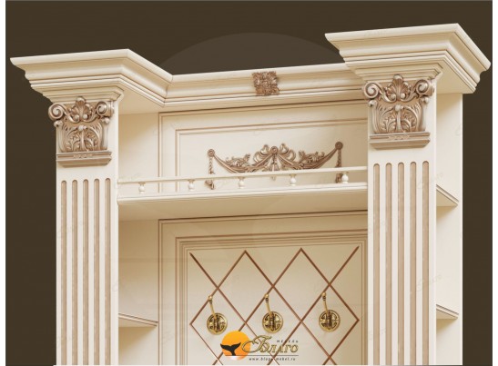 Прихожая Б11.4-10 с капителями Карамель/патина золото в Каменске-Уральском