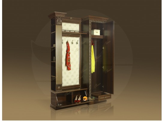 Прихожая Б11.4-15 Орех/патина золото/бежевый в Каменске-Уральском