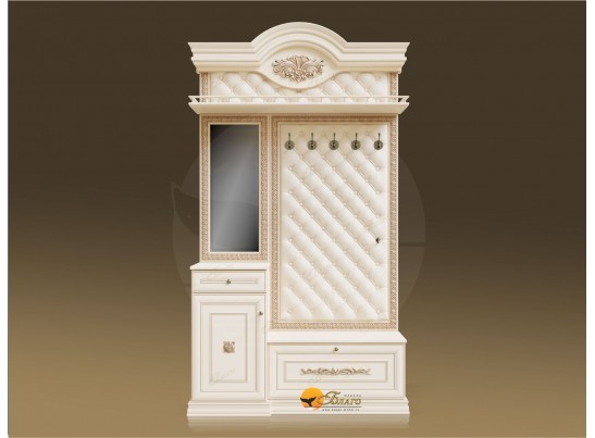 Прихожая Б11.5-4 (каретная стяжка) Карамель/патина золото/бежевый в Каменске-Уральском