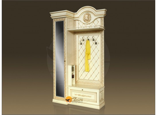 Прихожая Б11.5-5 (декор ЛЕВ) Карамель/патина золото в Каменске-Уральском